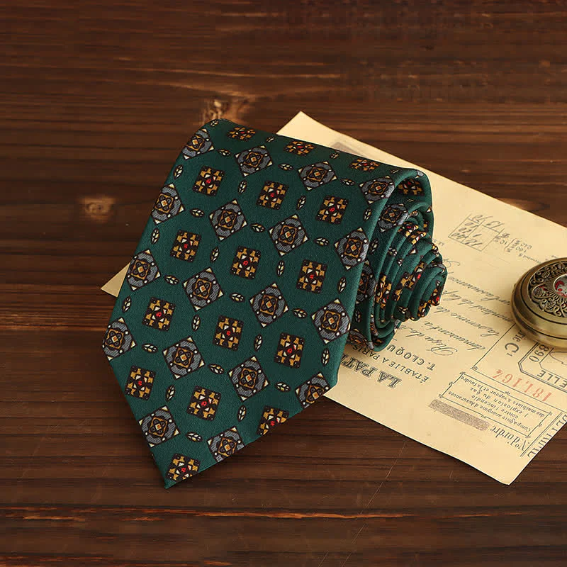 Men's Luxurious Medallion Geometric Necktie - Image 3