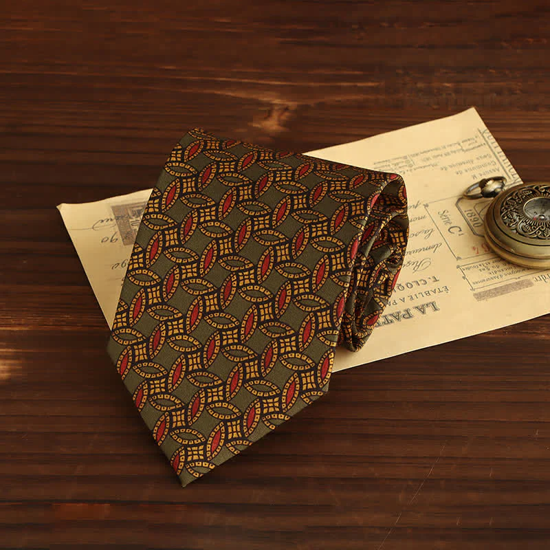 Men's Luxurious Medallion Geometric Necktie - Image 4
