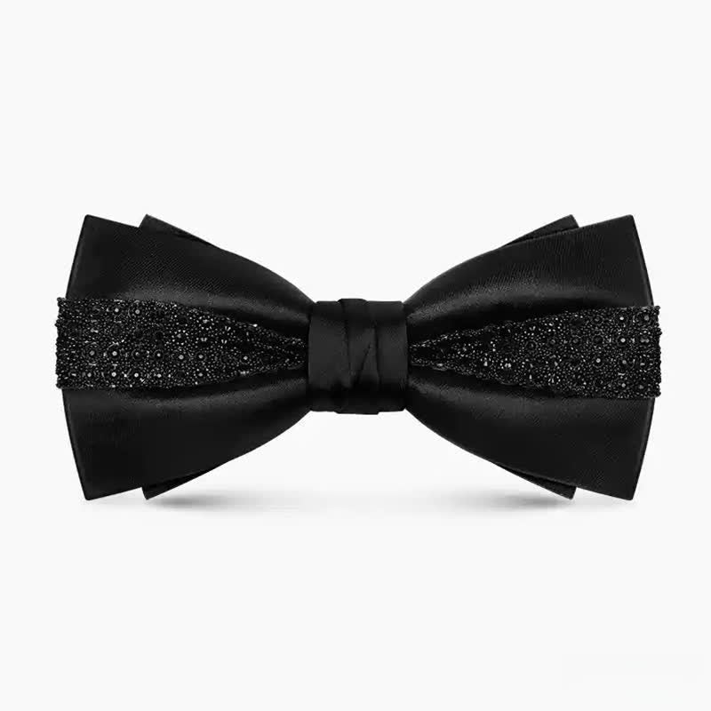 Men's Luxurious Sparkling Rhinestone Metal Chain Bow Tie - Image 6