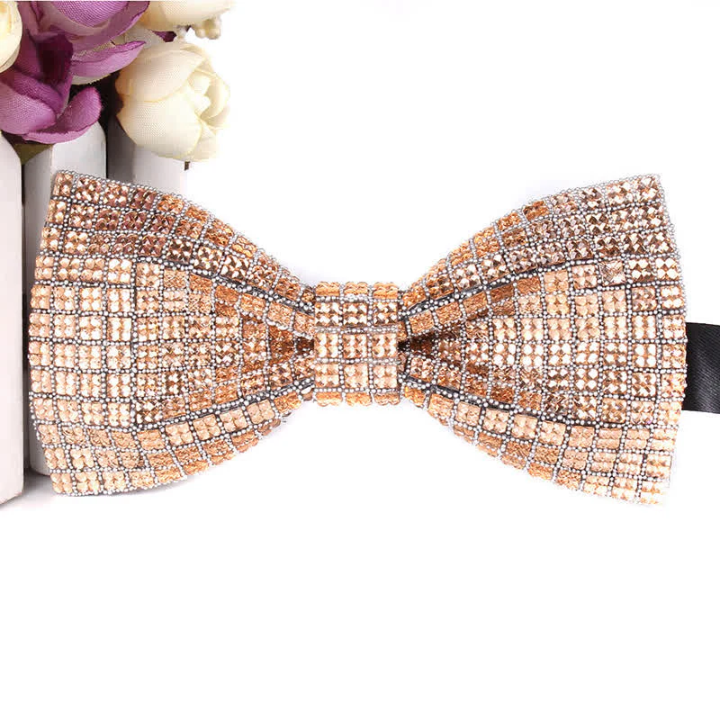 Men's Luxurious Sparkling Rhinestone Party Bow Tie - Image 20
