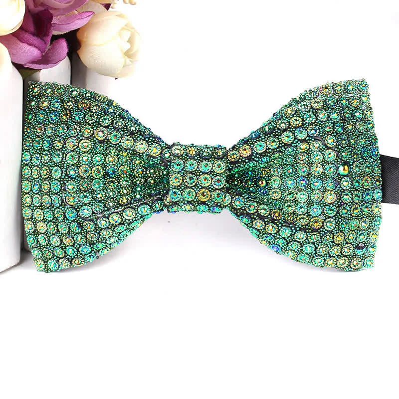 Men's Luxurious Sparkling Rhinestone Party Bow Tie - Image 3