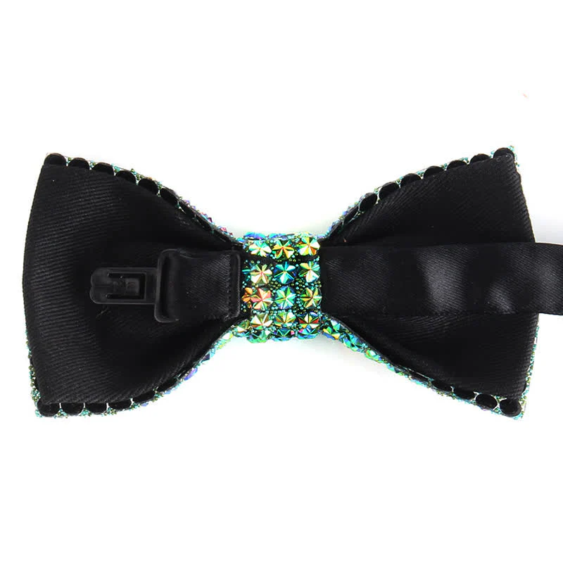 Men's Luxurious Sparkling Rhinestone Party Bow Tie - Image 4