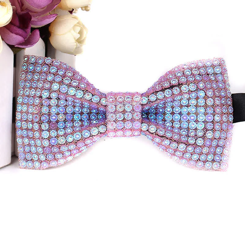 Men's Luxurious Sparkling Rhinestone Party Bow Tie - Image 8