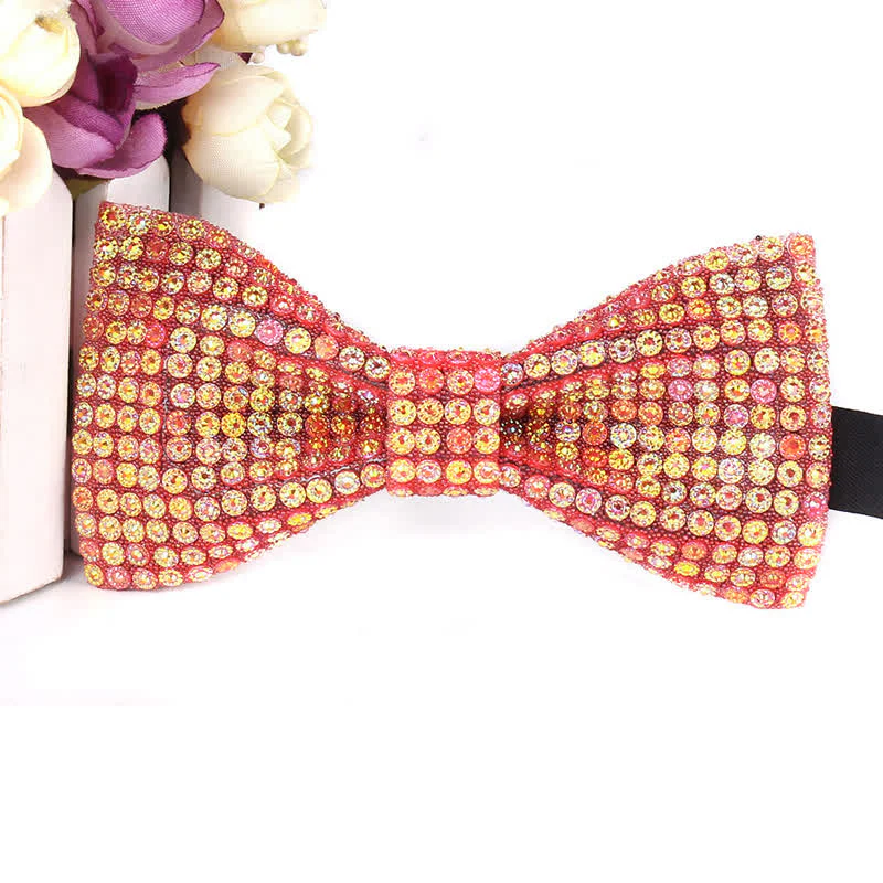 Men's Luxurious Sparkling Rhinestone Party Bow Tie - Image 9
