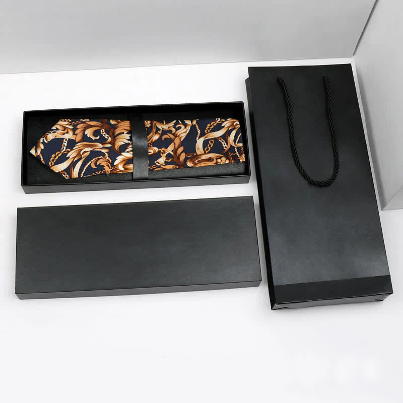 Men's Luxury Art Leaves Floral Necktie - Image 6