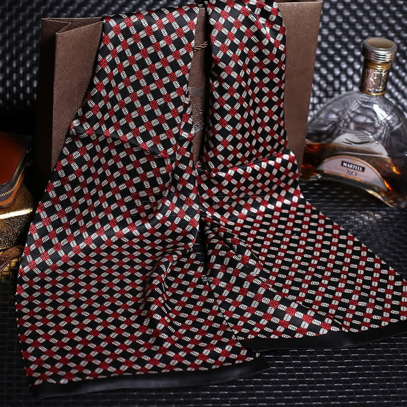 Men's Luxury Crepe Satin Long Pure Silk Scarf - Image 13