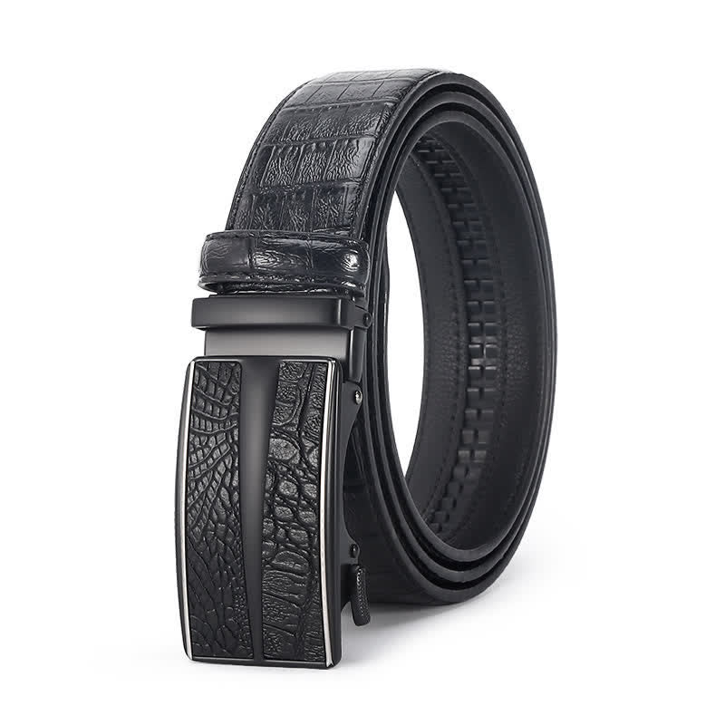 Men's Luxury Crocodile Skin Pattern Leather Belt - Image 15