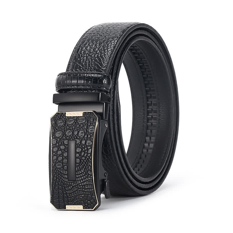 Men's Luxury Crocodile Skin Pattern Leather Belt - Image 21