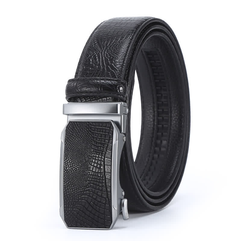 Men's Luxury Crocodile Skin Pattern Leather Belt - Image 3