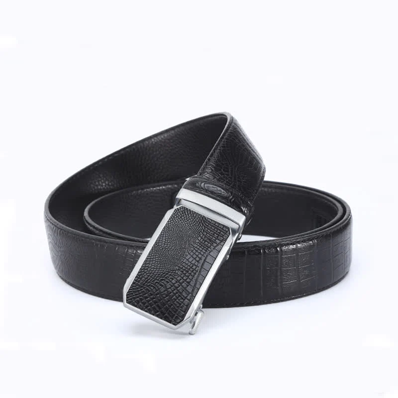Men's Luxury Crocodile Skin Pattern Leather Belt - Image 5