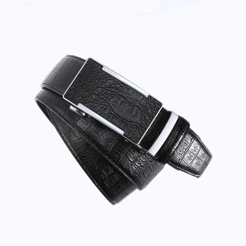 Men's Luxury Crocodile Skin Pattern Leather Belt - Image 6