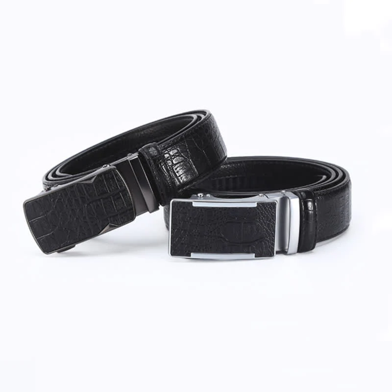 Men's Luxury Crocodile Skin Pattern Leather Belt - Image 7