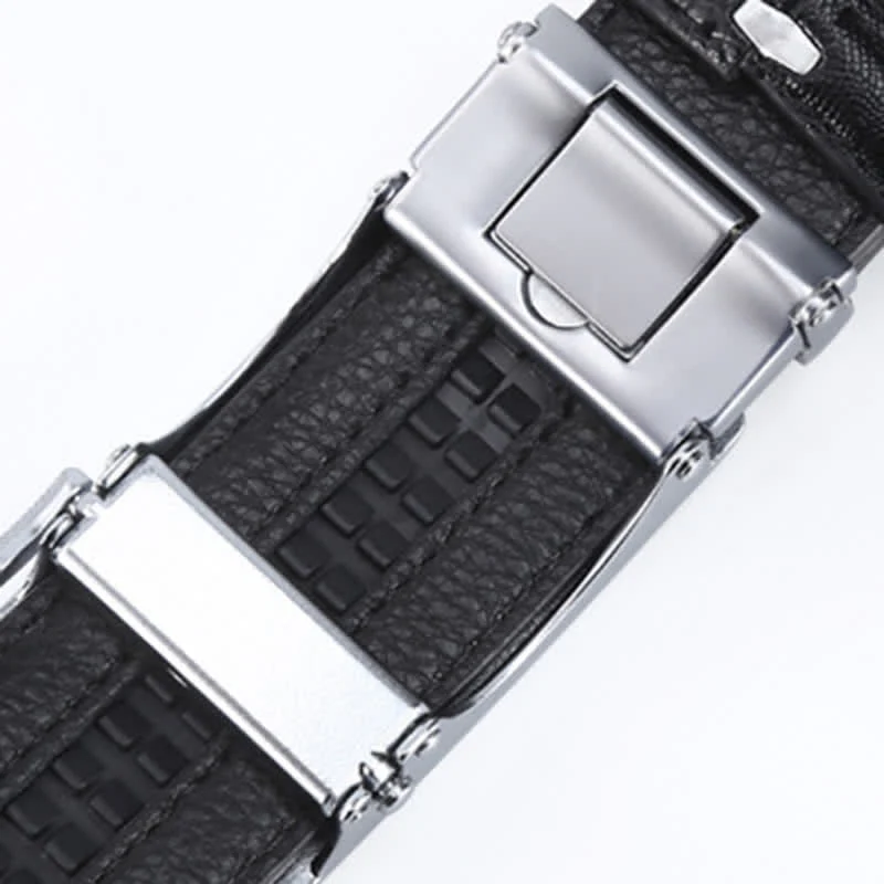 Men's Luxury Crocodile Skin Pattern Leather Belt - Image 9