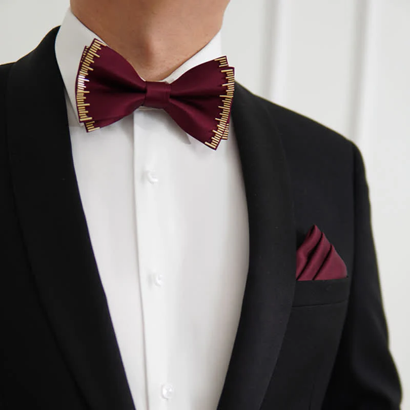 Men's Luxury Dazzling Golden Light Bow Tie - Image 11