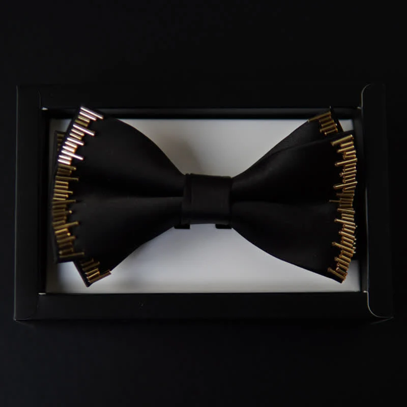 Men's Luxury Dazzling Golden Light Bow Tie - Image 6