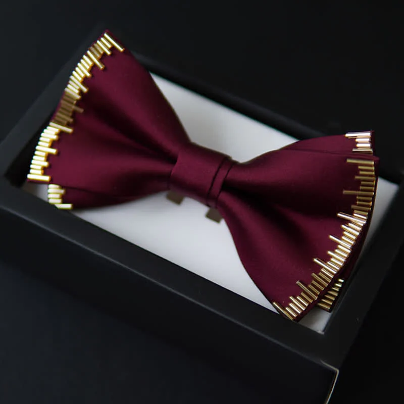 Men's Luxury Dazzling Golden Light Bow Tie - Image 7