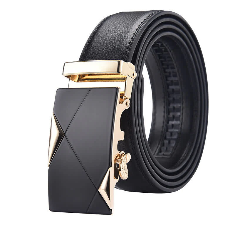 Men's Luxury Embossed Automatic Buckle Leather Belt - Image 10