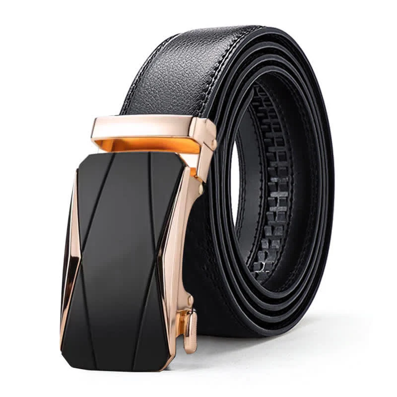 Men's Luxury Embossed Automatic Buckle Leather Belt - Image 16