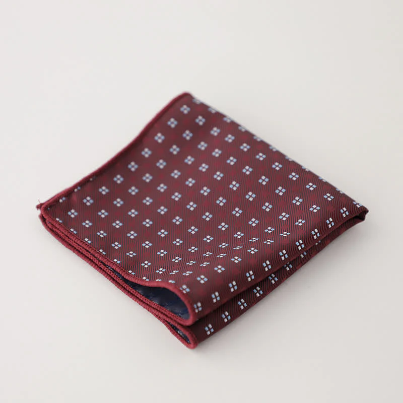 Men's Luxury Floral Motifs Jacquard Pocket Square - Image 11