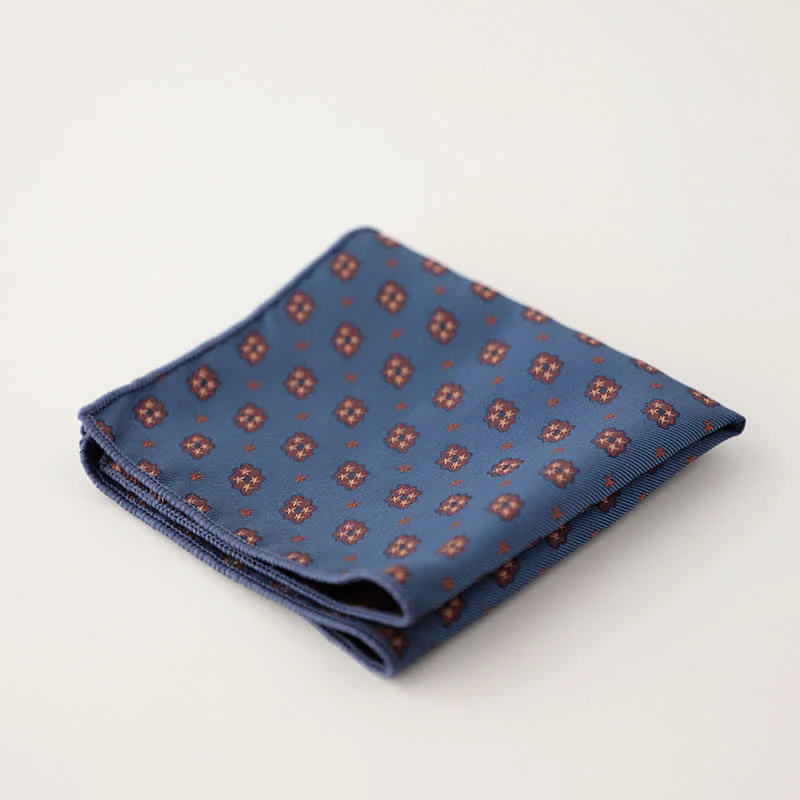 Men's Luxury Floral Motifs Jacquard Pocket Square - Image 16