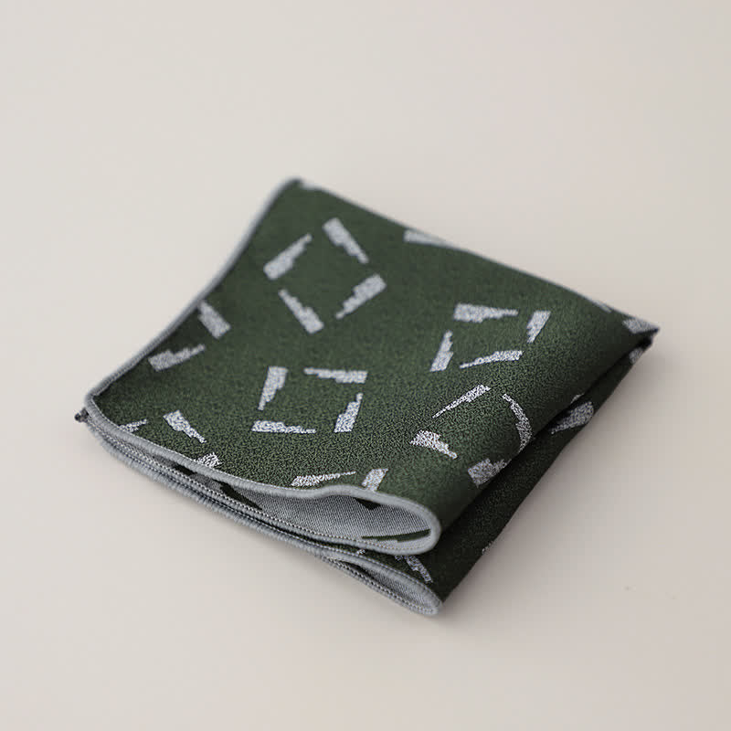 Men's Luxury Floral Motifs Jacquard Pocket Square - Image 6