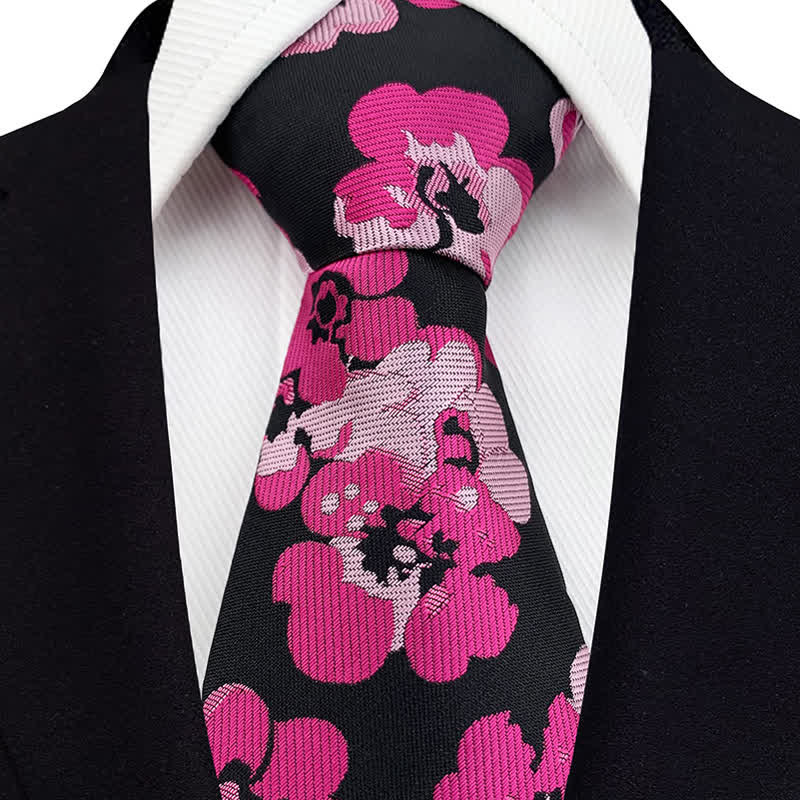 Men's Luxury Modern Floral Necktie - Image 4
