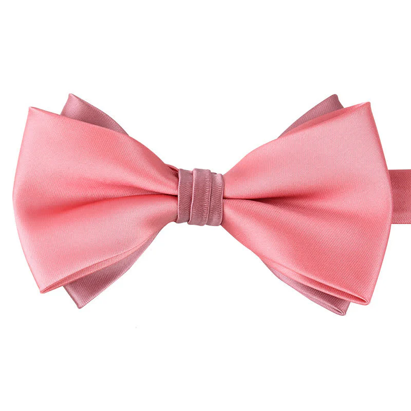 Men's Luxury Two Tone Double Layered Bow Tie - Image 10