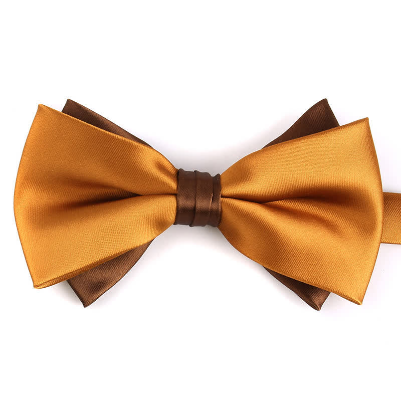 Men's Luxury Two Tone Double Layered Bow Tie - Image 3