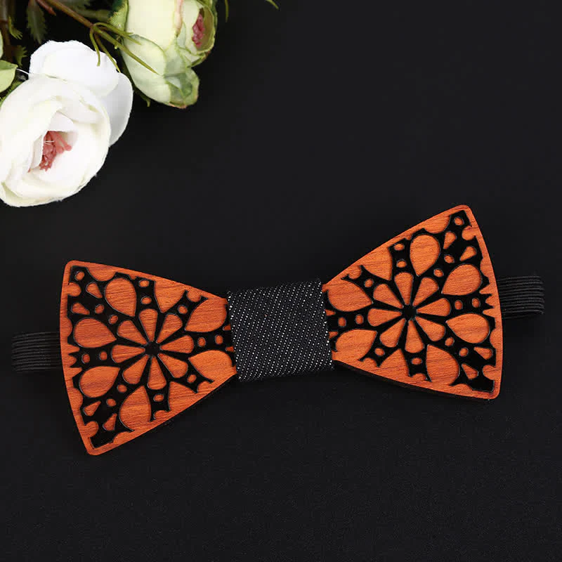 Men's Majestic Floral Wooden Bow Tie - Image 3