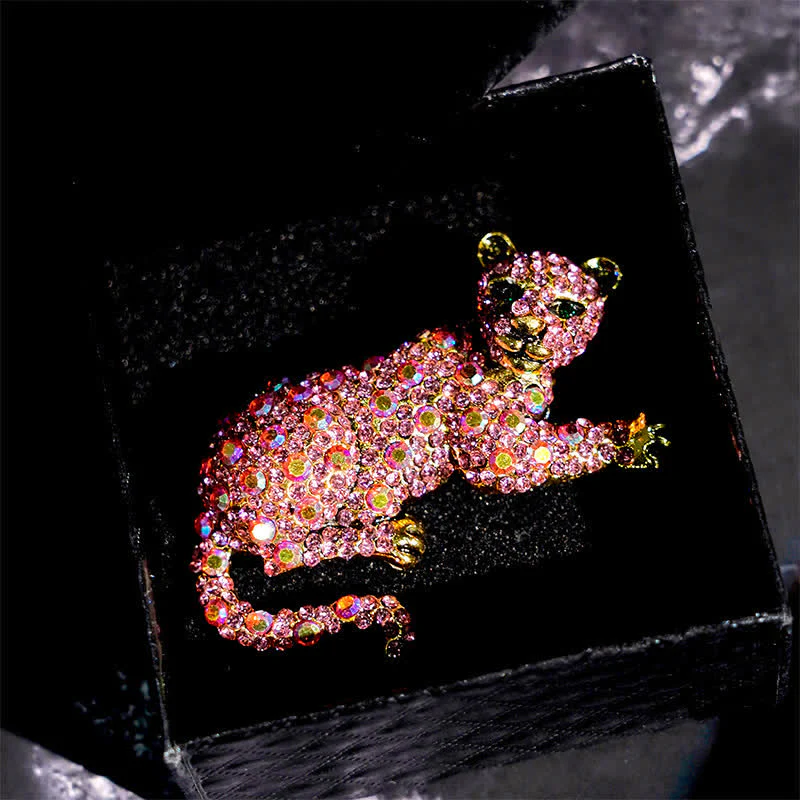 Men's Majestic Tiger Large Luxury Sparkling Rhinestone Brooch - Image 20