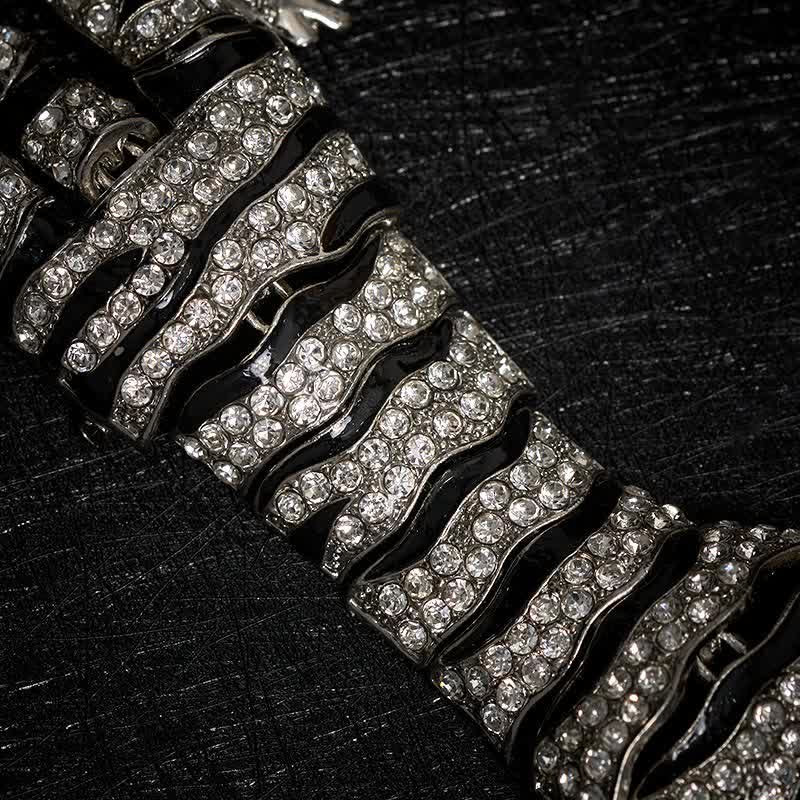 Men's Majestic Tiger Large Luxury Sparkling Rhinestone Brooch - Image 6