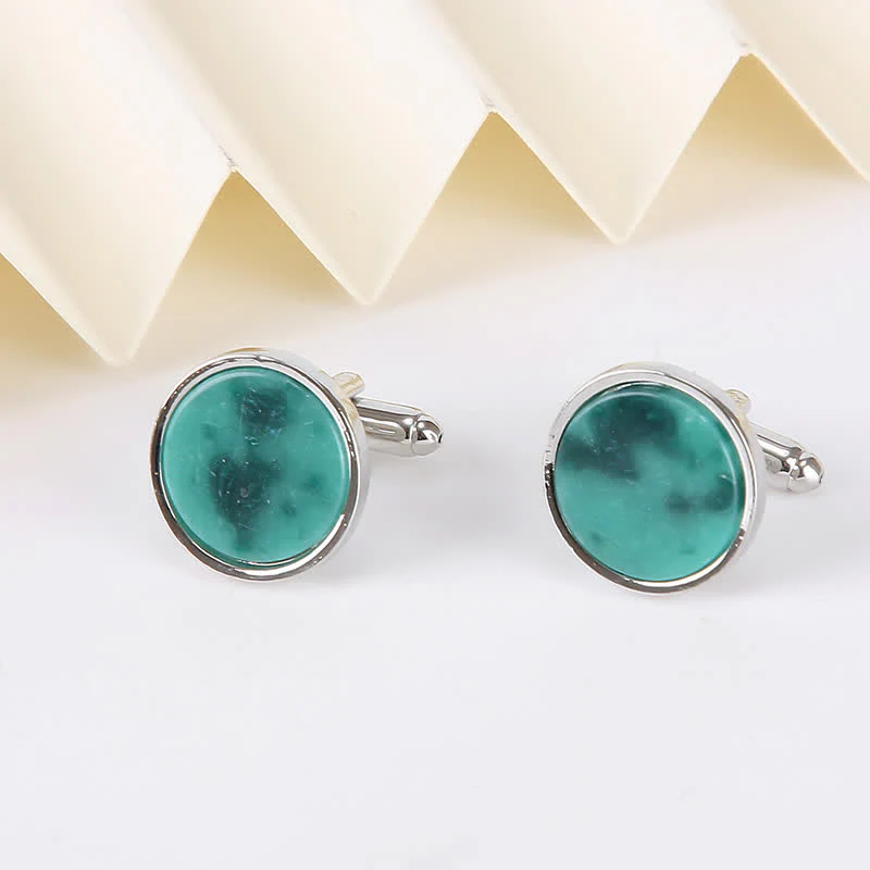 Men's Marble Stone Pattern Business Cufflinks - Image 5