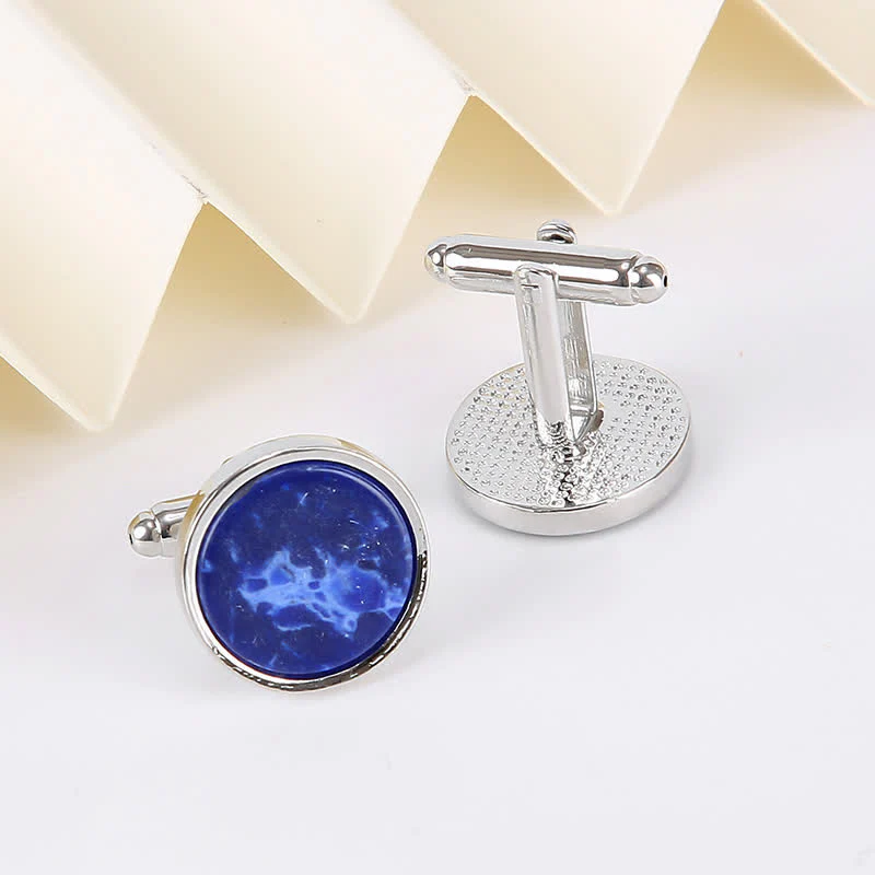 Men's Marble Stone Pattern Business Cufflinks - Image 6