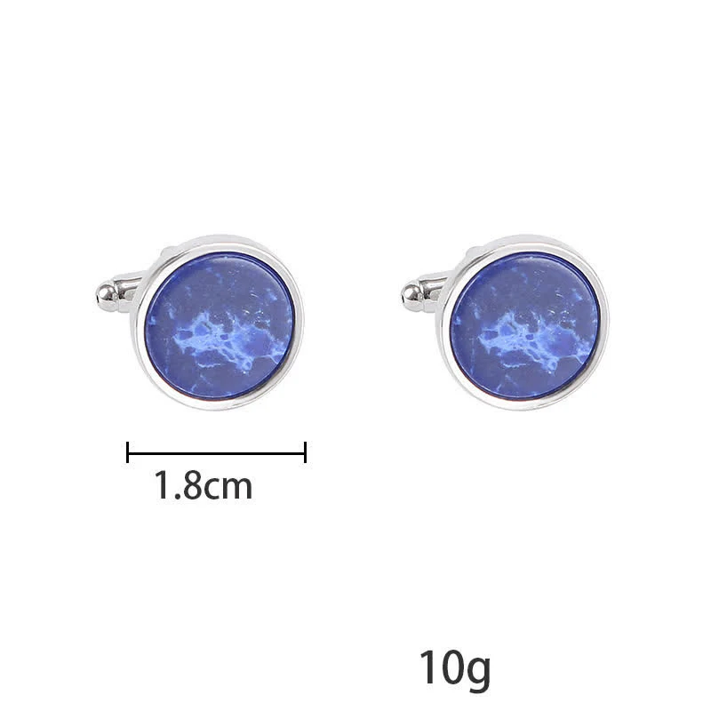Men's Marble Stone Pattern Business Cufflinks - Image 7