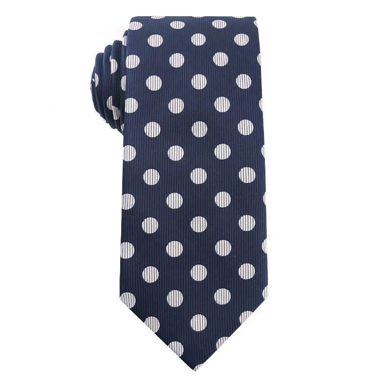 Men's Marine Blue Series Office Necktie - Image 4
