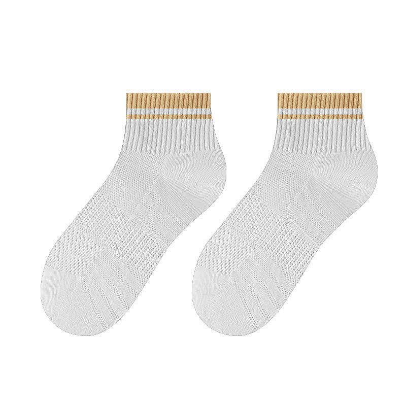 Men's Mesh Ribbed Design Thin Summer Short Socks - Image 15