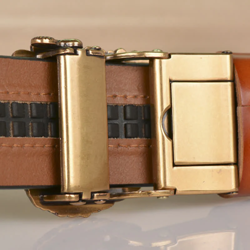 Men's Mighty Eagle Sharp Claw Automatic Buckle Leather Belt - Image 5