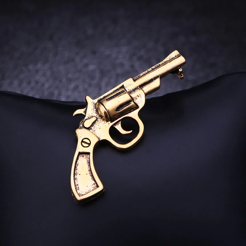 Men's Mini Vintage Domineering Pistol-Shape Brooch - Image 3