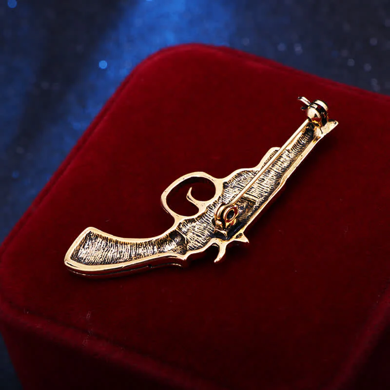 Men's Mini Vintage Domineering Pistol-Shape Brooch - Image 4