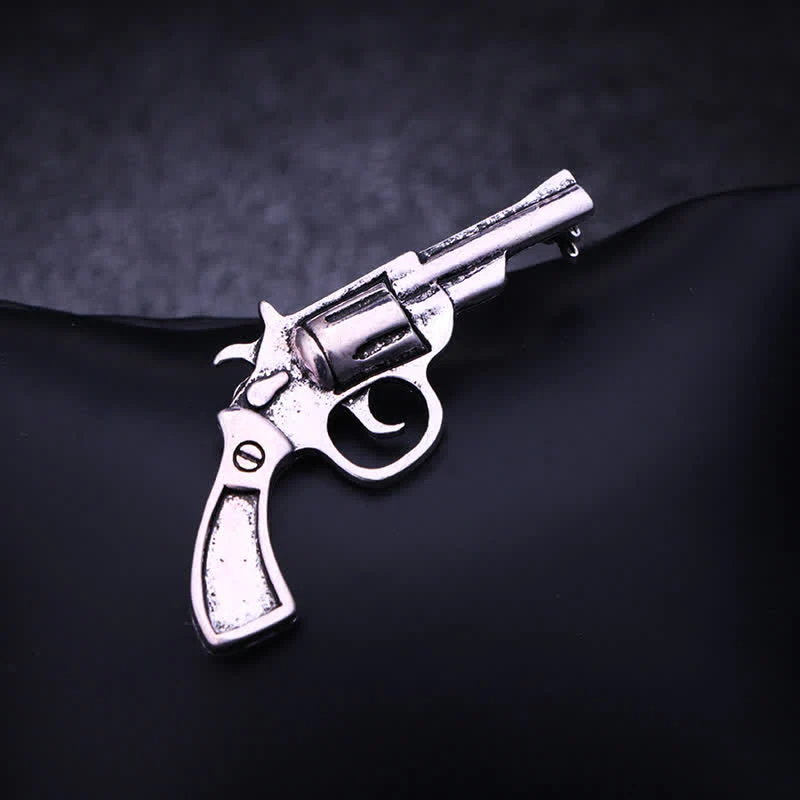 Men's Mini Vintage Domineering Pistol-Shape Brooch - Image 5