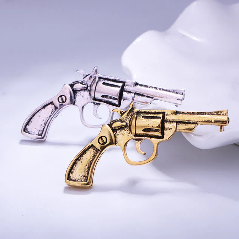 Men's Mini Vintage Domineering Pistol-Shape Brooch - Image 6