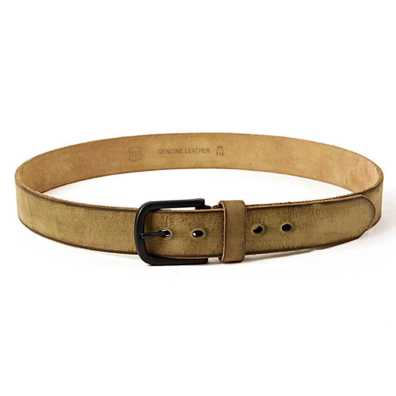 Men's Minimalist Style Dull Polish Leather Belt - Image 15