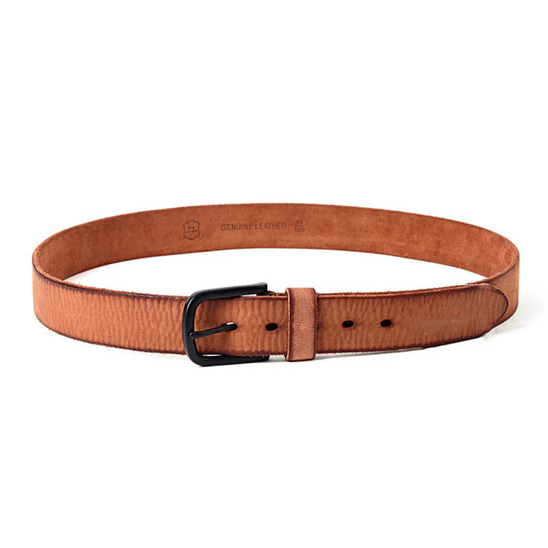 Men's Minimalist Style Dull Polish Leather Belt - Image 3