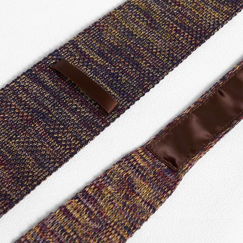 Men's Mixed Color Striped Knitted Necktie - Image 16
