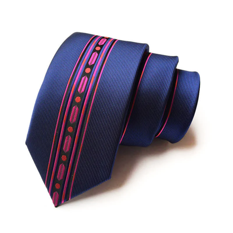 Men's Modern Blitz Lines Striped Necktie - Image 3