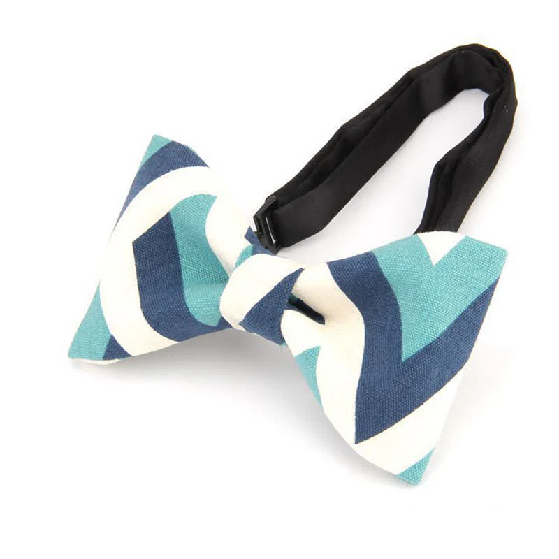 Men's Modern Dazzling Printed Cotton Bow Tie - Image 2