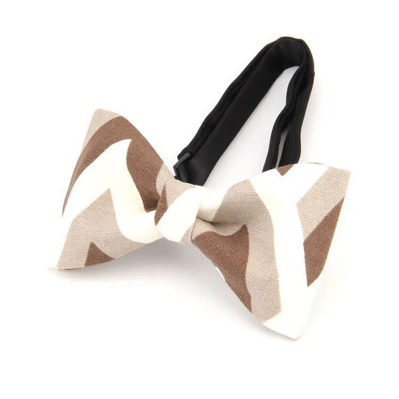 Men's Modern Dazzling Printed Cotton Bow Tie - Image 3
