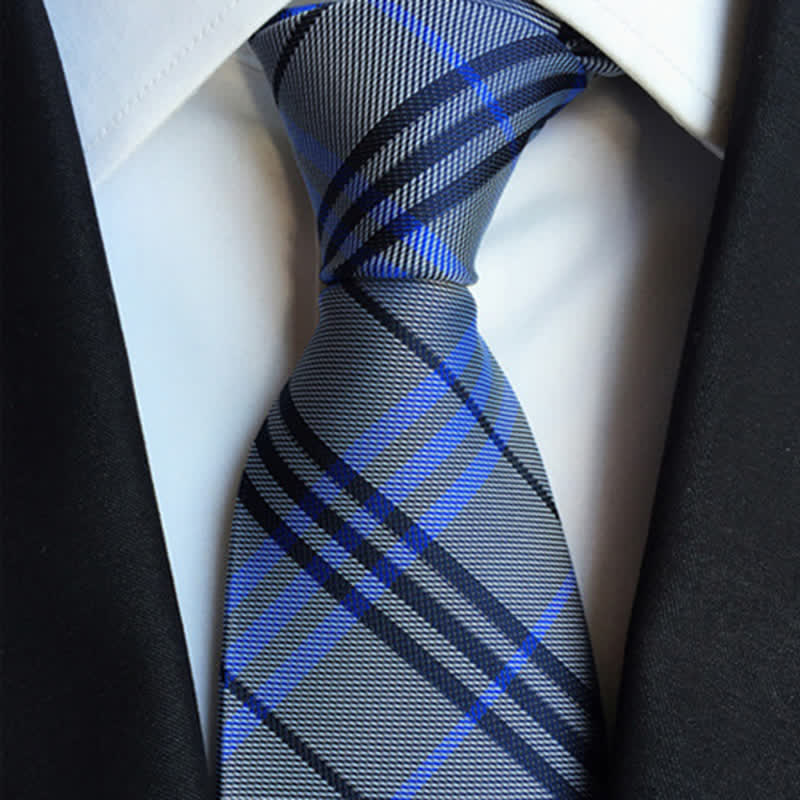 Men's Modernity Business Plaid Necktie - Image 3