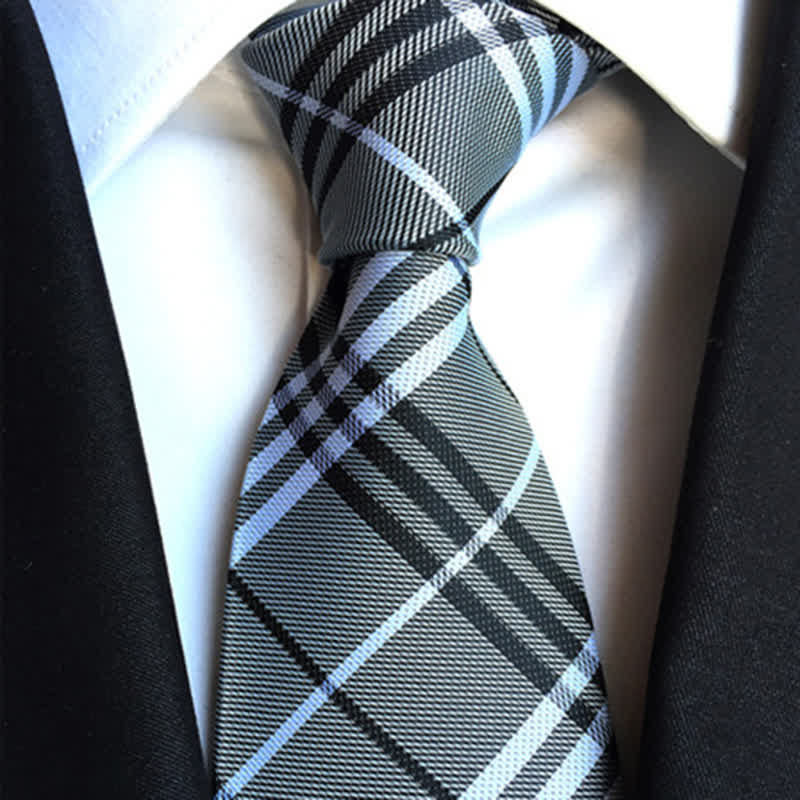 Men's Modernity Business Plaid Necktie - Image 4
