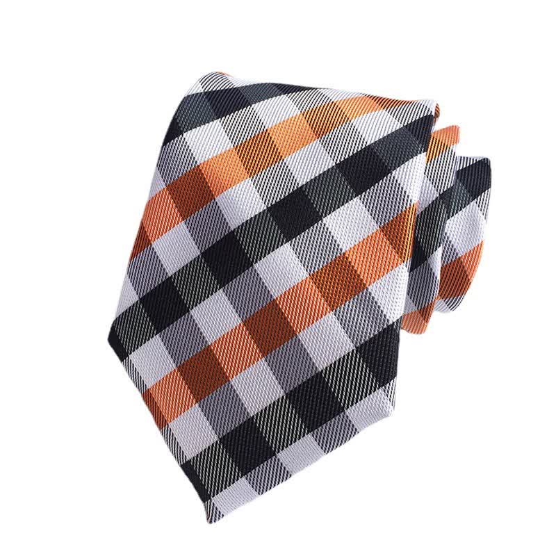 Men's Multi-colored Checked Formal Necktie - Image 10